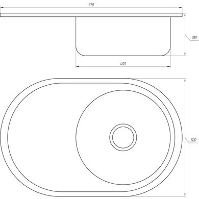 Мийка кухонна Mira MR 7750 D Decor