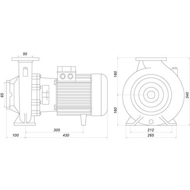 Насос моноблочний IR 50-160A 7,5 кВт SAER (75 м3/год, 40,4 м)